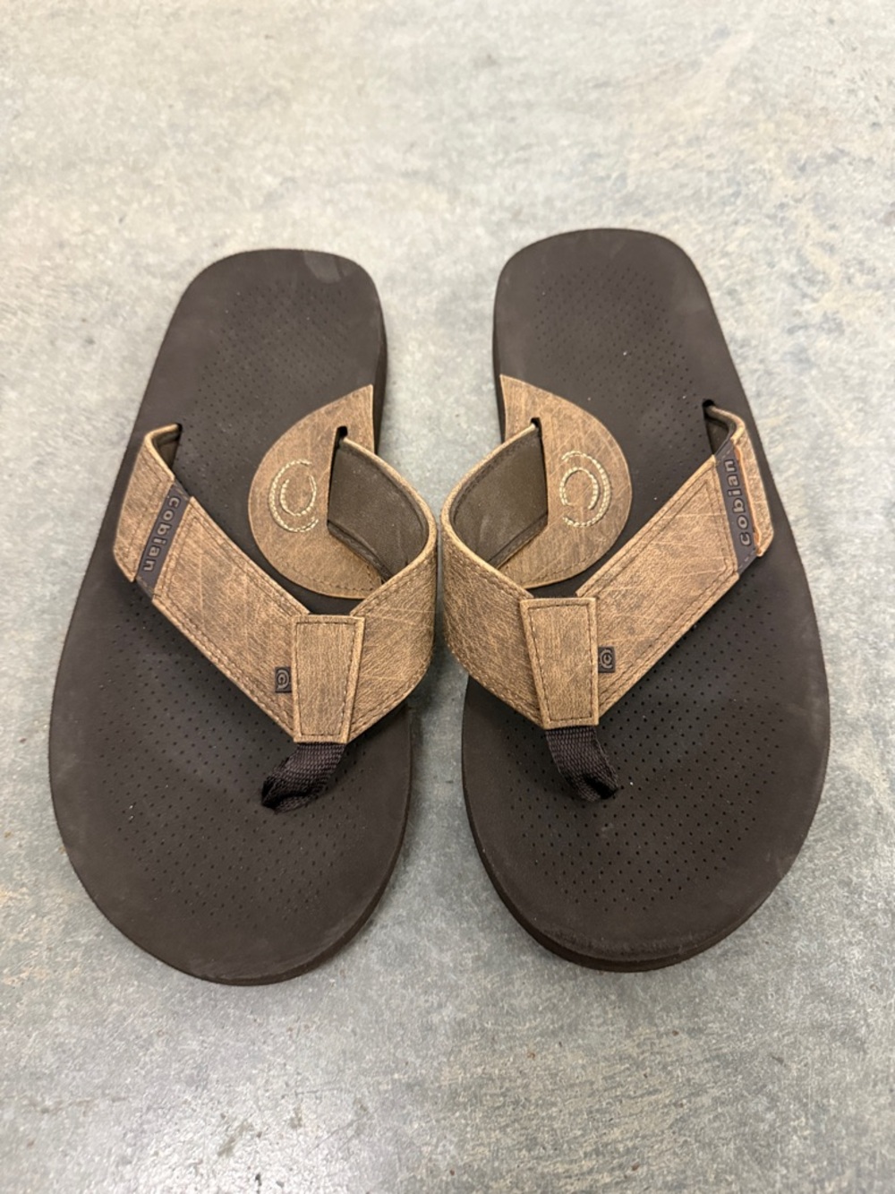 Cobian Brown and Black Women’s Casual Thong Sandals